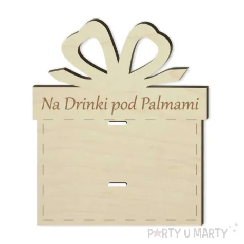 karnet na banknot na drinki pod palmami 85x100 mm