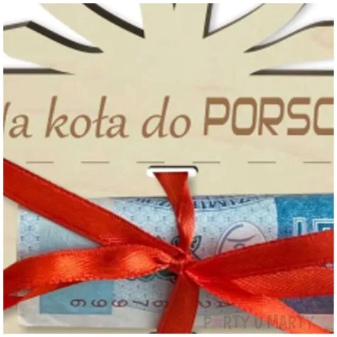 karnet na banknot na kola do porsche 85x100 mm