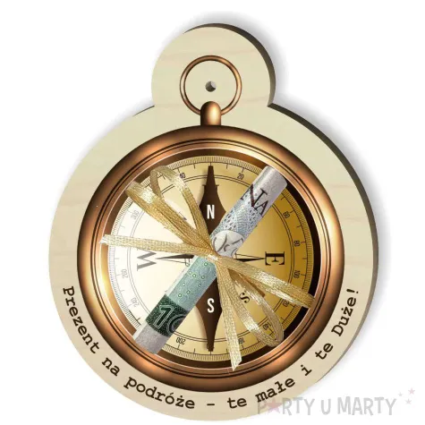 karnet na banknot prezent na podroze te male i te duze 90x110 mm