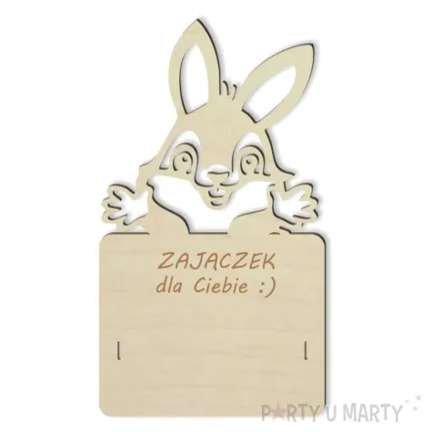 karnet zajaczek dla ciebie drewniana 90x150 mm