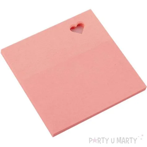 karteczki samoprzylepne z wycieciem serduszko d rect 75 x 75 mm 50 kartek