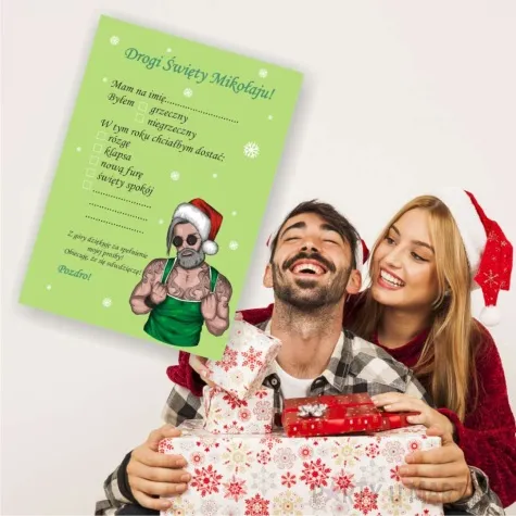 kartka list do mikolaja dla niego a5 koperta