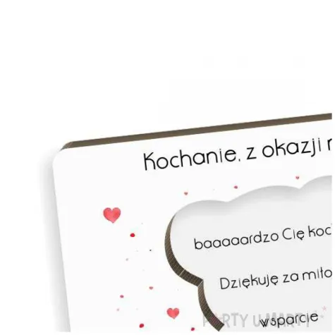 kartka mis z zyczeniami na dowolna rocznice slubu hdf 13 x 13 cm