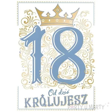 kartka okolicznosciowa 18 urodziny korona krola henry a5