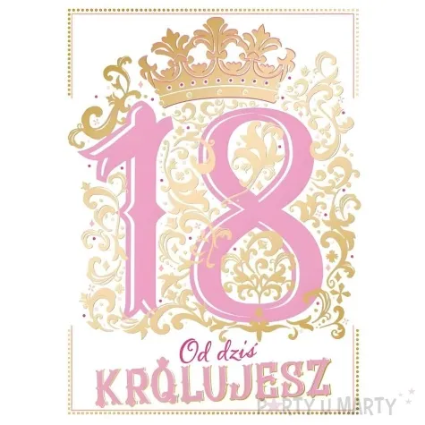 kartka okolicznosciowa 18 urodziny korona krolowej henry a5