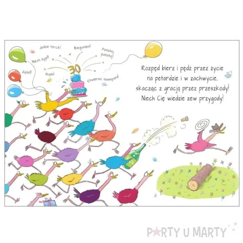 kartka okolicznosciowa 30 urodziny strusie henry a5