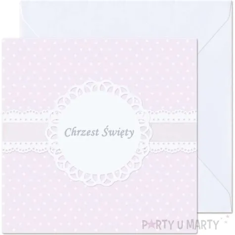kartka okolicznosciowa chrzest sw dla dziewczynki paw 15 4 x 15 4 cm