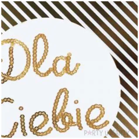 kartka okolicznosciowa dla ciebie bialo zlota paw 15 4 x 15 4 cm