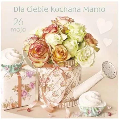 kartka okolicznosciowa dzien matki dla ciebie kochana mamo pol maki 15x15 cm