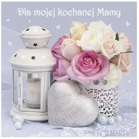 kartka okolicznosciowa dzien matki dla mojej kochanej mamy pol maki 15x15 cm