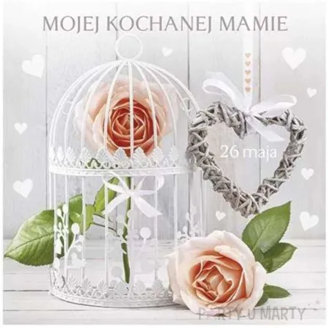 kartka okolicznosciowa dzien matki mojej kochanej mamie pol maki 15x15 cm