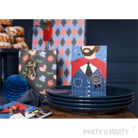 kartka okolicznosciowa dzien ojca super dad mix partydeco 11x15 5 cm