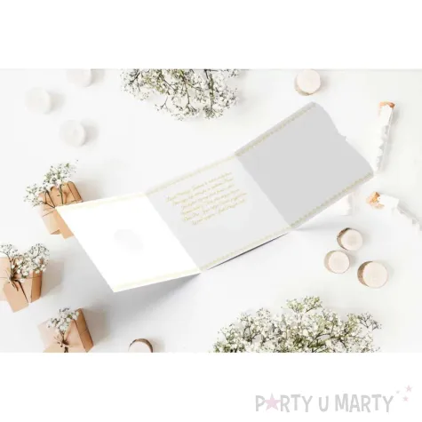 kartka okolicznosciowa hostia ihs prezent pamiatka na komunie swieta 15x15 cm