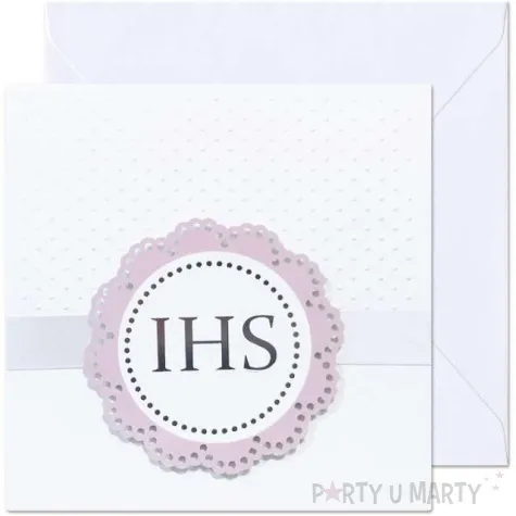 kartka okolicznosciowa ihs rozetka biala paw 15 4 x 15 4 cm