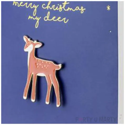 kartka okolicznosciowa jelonek pin granatowa partydeco 10 5 x 14 8 cm