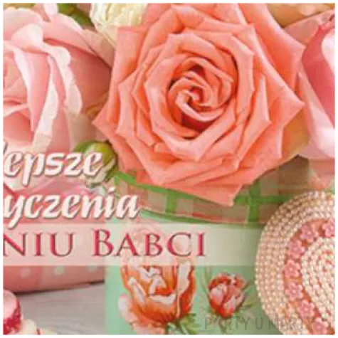 kartka okolicznosciowa laurka dla babci najlepsze zyczenia maki 15 x 15 cm