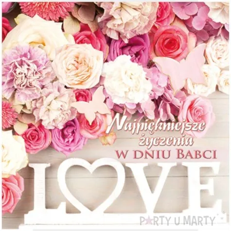 kartka okolicznosciowa laurka dla babci najpiekniejsze zyczenia maki 15 x 15 cm