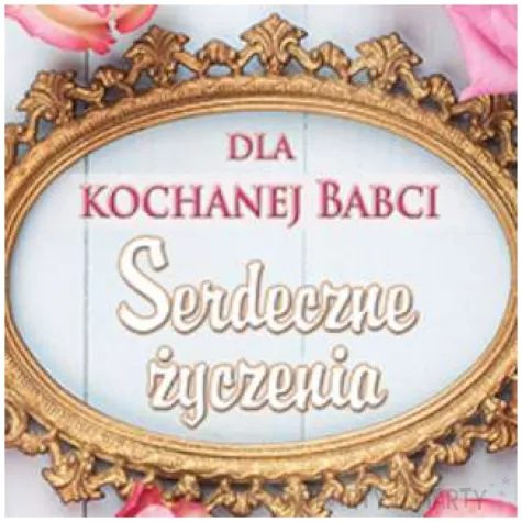 kartka okolicznosciowa laurka dla babci serdeczne zyczenia maki 15 x 15 cm