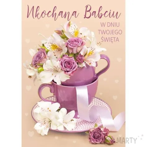 kartka okolicznosciowa laurka dla babci w dniu twojego swieta maki b6