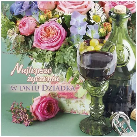 kartka okolicznosciowa laurka dla dziadka maki 15 x 15 cm