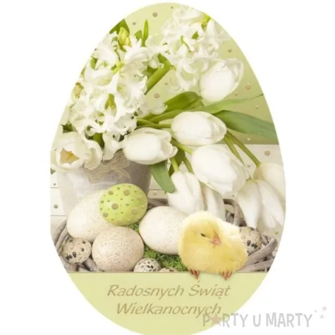 kartka okolicznosciowa laurka jajko wesolych swiat biale kwiaty maki 17 6 x 12 5 cm