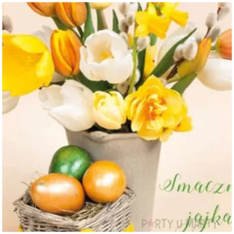 kartka okolicznosciowa laurka wielkanocna wazon z kwiatami swiecka maki 11 7 x 16 7 cm