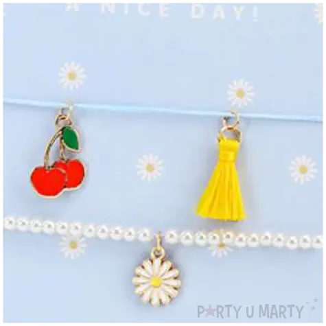 kartka okolicznosciowa milego dnia bransoletka niebieska partydeco 10 5 x 14 8 cm