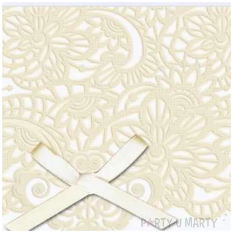 kartka okolicznosciowa mlodej parze bezowa koronka paw 17 6 x 12 5 cm