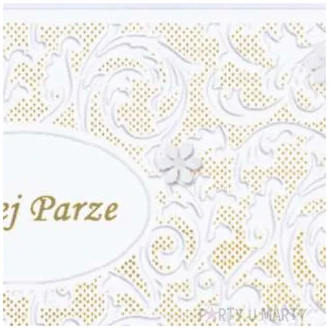 kartka okolicznosciowa mlodej parze zlota koronka paw 17 6 x 12 5 cm