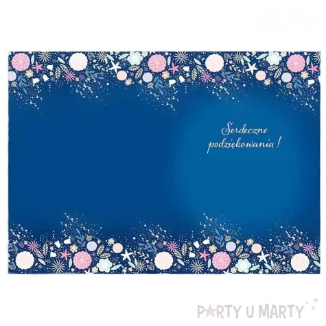 kartka okolicznosciowa podziekowania kwiaty granatowy henry a5