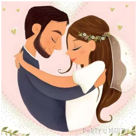 kartka okolicznosciowa slub para mloda w sercu henry 15 x 15 cm