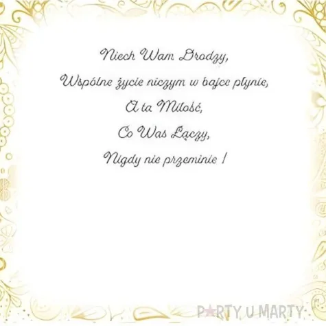 kartka okolicznosciowa slub zlote serce i liscie henry 15 x 15 cm