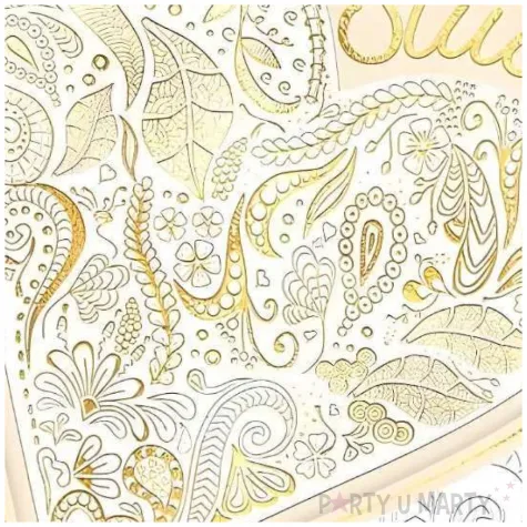 kartka okolicznosciowa slub zlote serce i liscie henry 15 x 15 cm