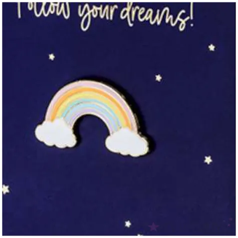 kartka okolicznosciowa tecza follow your dreams z koperta partydeco 10 5 x 14 8 cm