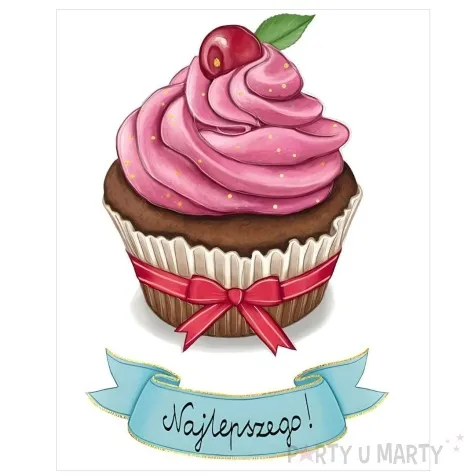 kartka okolicznosciowa urodziny babeczka henry a5