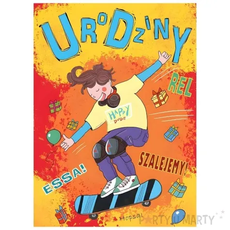 kartka okolicznosciowa urodziny deskorolka henry a5