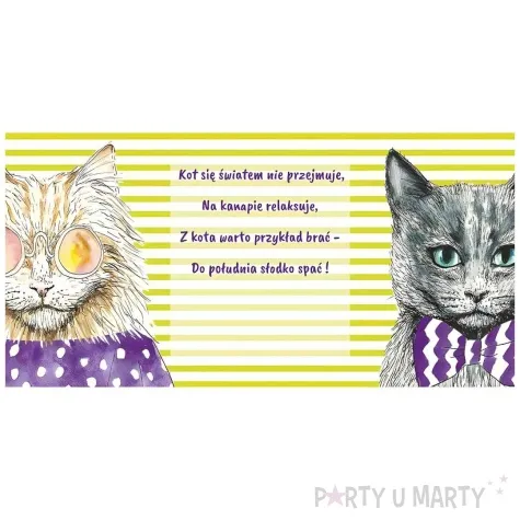 kartka okolicznosciowa urodziny kotki henry 15 x 15 cm