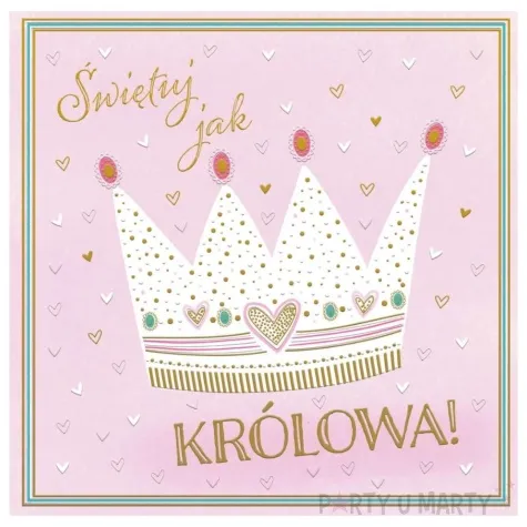 kartka okolicznosciowa urodziny krolowa henry 15 x 15 cm