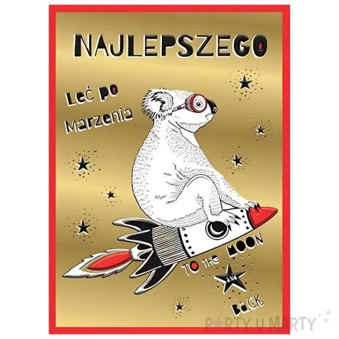 kartka okolicznosciowa urodziny mis koala w kosmosie henry b6