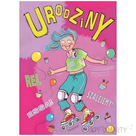 kartka okolicznosciowa urodziny rolki rozowy henry a5