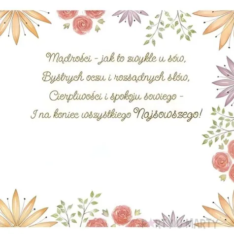 kartka okolicznosciowa urodziny sowa i balony henry 15 x 15 cm