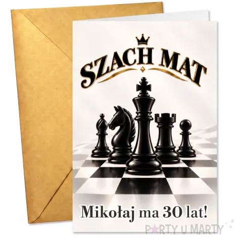 kartka okolicznosciowa urodziny szachy personalizacja
