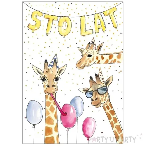 kartka okolicznosciowa urodziny zyrafy henry a5