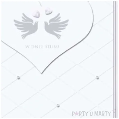 kartka okolicznosciowa w dniu slubu 2 golabki paw 12 5 x 17 6 cm