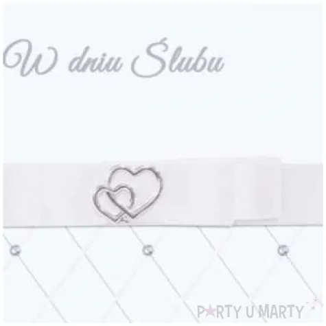 kartka okolicznosciowa w dniu slubu kokardka paw 15 4 x 15 4 cm