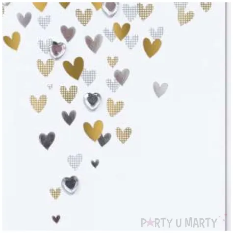 kartka okolicznosciowa w dniu slubu serduszka paw 12 5 x 17 6 cm