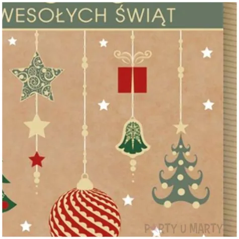 kartka okolicznosciowa wesolych swiat eko wiszace ozdoby maki b6
