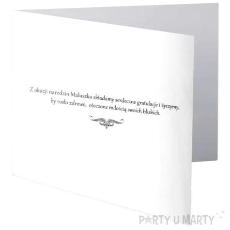 kartka okolicznosciowa witaj na swiecie malenstwo roz paw 15 4 x 15 4 cm