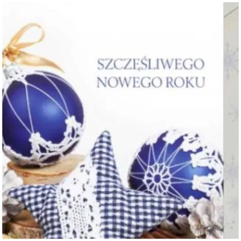 kartka okolicznosciowa z oplatkiem wesolych swiat gwiazda i bombki maki b6