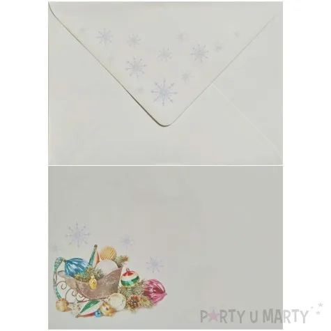 kartka okolicznosciowa z oplatkiem wesolych swiat stroik z lampionem maki b6